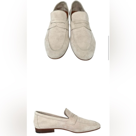 M. Gemi Beige Sand Suede Leather Loafers Flats Made in Italy Women’s Size 37.5 - Picture 3 of 5